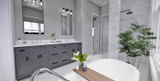 Farmhouse House Plan - Harmony 91153 - Master Bathroom