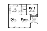 Farmhouse House Plan - Bentonville 74020 - 1st Floor Plan