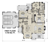 Country House Plan - Harriet 87512 - 1st Floor Plan