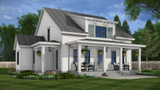 Farmhouse House Plan - Monroe 64493 - Rear Exterior