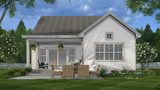 Farmhouse House Plan - Silver Lake 15251 - Rear Exterior