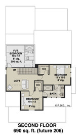Farmhouse House Plan - Silver Lake 15251 - 2nd Floor Plan