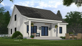 Farmhouse House Plan - Camden 53079 - Rear Exterior