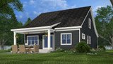 Bungalow House Plan - Greenwood 48363 - Rear Exterior