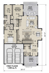 Farmhouse House Plan - Charleston 69153 - 1st Floor Plan