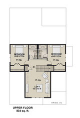 Craftsman House Plan - Pendleton 19640 - 2nd Floor Plan