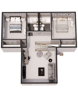 Craftsman House Plan - Gainesville 75005 - 2nd Floor Plan Dollhouse - 