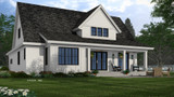Farmhouse House Plan - Mill Creek 84384 - Rear Exterior