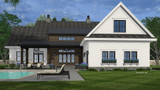 Farmhouse House Plan - Riverside Oaks 53829 - Rear Exterior