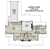 Secondary Image - Farmhouse House Plan - Riverside Oaks 53829 - 2nd Floor Plan