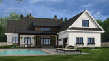 Farmhouse House Plan - Cedar Valley 26939 - Rear Exterior