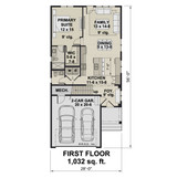 Farmhouse House Plan - Rhodes 14700 - 1st Floor Plan