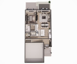 Farmhouse House Plan - Rhodes 14700 - 1st Floor Plan Dollhouse - 