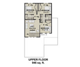 Bungalow House Plan - Mill Stone 79890 - 2nd Floor Plan