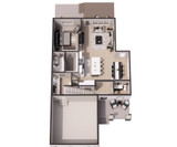 Bungalow House Plan - Mill Stone 79890 - 1st Floor Plan Dollhouse - 