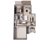 Craftsman House Plan - Walden 80885 - 1st Floor Plan Dollhouse - 