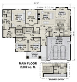 Craftsman House Plan - Aspen Shores 39902 - 1st Floor Plan