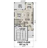 Farmhouse House Plan - Livingston 43317 - 1st Floor Plan