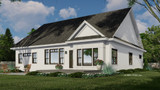 Farmhouse House Plan - Briars 56103 - Rear Exterior