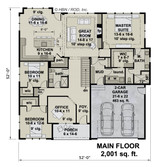 Farmhouse House Plan - Briars 56103 - 1st Floor Plan