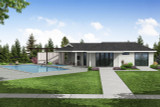 Traditional House Plan - Poolhouse 88845 - Front Exterior