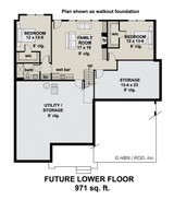 Traditional House Plan - Elmsgate 45978 - Basement Floor Plan