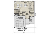 Farmhouse House Plan - Lansing 92535 - 1st Floor Plan