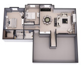 Traditional House Plan - Oakwood 60169 - Basement Floor Plan Dollhouse - 