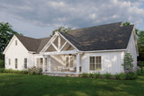 Farmhouse House Plan - Willow Creek Farms 72428 - Rear Exterior