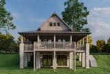 Mountain Rustic House Plan - Stone Creek Falls 81104 - Front Exterior