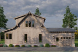 Mountain Rustic House Plan - Stone Creek Falls 81104 - Rear Exterior