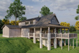 Mountain Rustic House Plan - Stone Creek Falls 81104 - Left Exterior