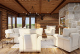Mountain Rustic House Plan - Stone Creek Falls 81104 - Great Room
