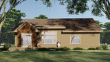Craftsman House Plan - Shady Oak 41012 - Rear Exterior