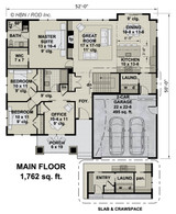 Craftsman House Plan - Shady Oak 41012 - 1st Floor Plan