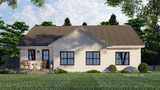 Farmhouse House Plan - Pinewood 49891 - Rear Exterior