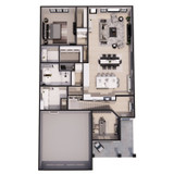 Farmhouse House Plan - Medina 32746 - 1st Floor Dollhouse - 