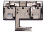 Farmhouse House Plan - Medina 32746 - 2nd Floor Dollhouse - 