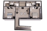 Craftsman House Plan - Osterville 97199 - 2nd Floor Dollhouse - 