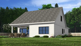 Farmhouse House Plan - Villanova 72886 - Rear Exterior