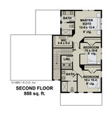 Craftsman House Plan - Springfield 47332 - 2nd Floor Plan