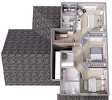 Craftsman House Plan - Springfield 47332 - 2nd Floor Plan Dollhouse - 