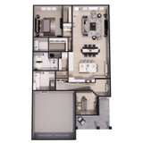 Craftsman House Plan - Stowe 43730 - 1st Floor Plan Dollhouse - 