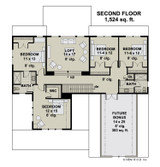 Farmhouse House Plan - Shadow Creek 24734 - 2nd Floor Plan