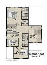 Farmhouse House Plan - White Stone 62356 - 2nd Floor Plan
