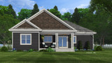 Secondary Image - Craftsman House Plan - Oxford 81162 - Rear Exterior