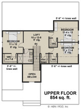 Farmhouse House Plan - Linden 55066 - 2nd Floor Plan
