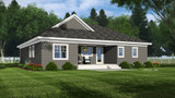 Bungalow House Plan - Lewiston 87629 - Rear Exterior