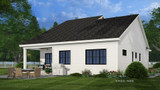 Farmhouse House Plan - Sawgrass 41879 - Rear Exterior
