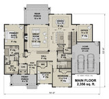 Farmhouse House Plan - Westfield 38675 - 1st Floor Plan